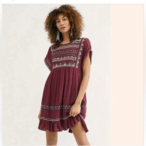 Free people dress sunrise wanderer mini